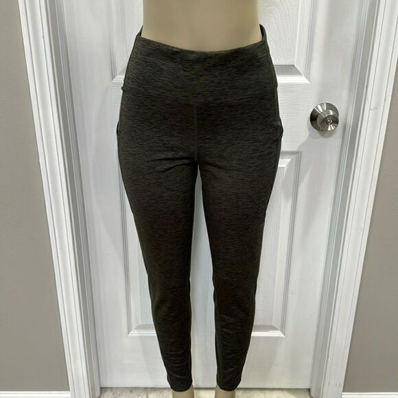 LAUREN RALPH LAUREN FLEECE LINED  LEGGING GREEN LODEN HEATHER - Picture 3 of 10